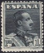 King Alfonso XIII, overprint RED