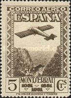 Monastery of Montserrat and aircraft