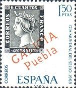 1850 6c Stamp with Galicia Puebla Postmark