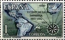 Map of Spain and the Americas