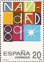 Coloured Blocks Spelling 'NAVIDAD 89'