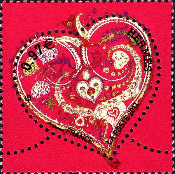 € 0.97 stamp sticker heart Hermès