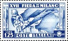 Symbol of Commerce and the Map of Italy