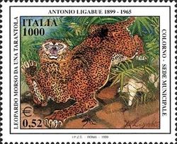 Leopard Bitten by Tarantula; by Antonio Ligabue (1899-1965)