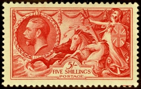 King George V - Seahorses re-engraved