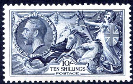 King George V - Seahorses re-engraved