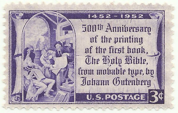 500th Anniv. of Printing of First Book from Movable Type