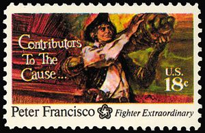 Peter Francisco carrying Cannon