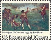 Lexington (from painting "Birth of Liberty" by H. Sandham)