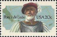 Ponce de Leon and Map of Florida