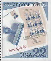 Ameripex Miniature Sheet on Cover and Handstamp