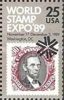 Cancelled 1869 90c. Lincoln Stamp