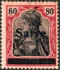 Germania, overprint 'Sarre'