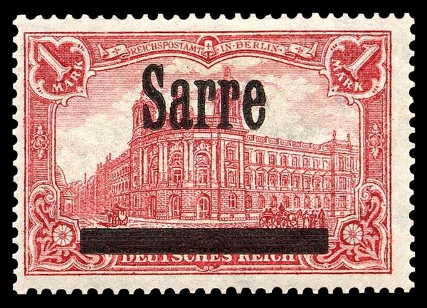 General Post Office, Berlin, overprinted Sarre