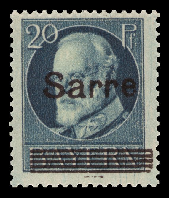 King Ludwig III overprinted SARRE