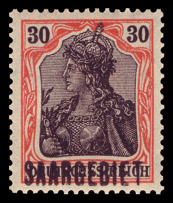 Germania, overprinted SAARGEBIET