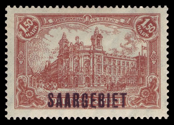 General Post Office, Berlin, overprinted 'SAARGEBIET'