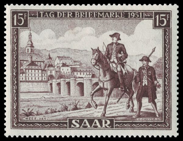 Postman with horse