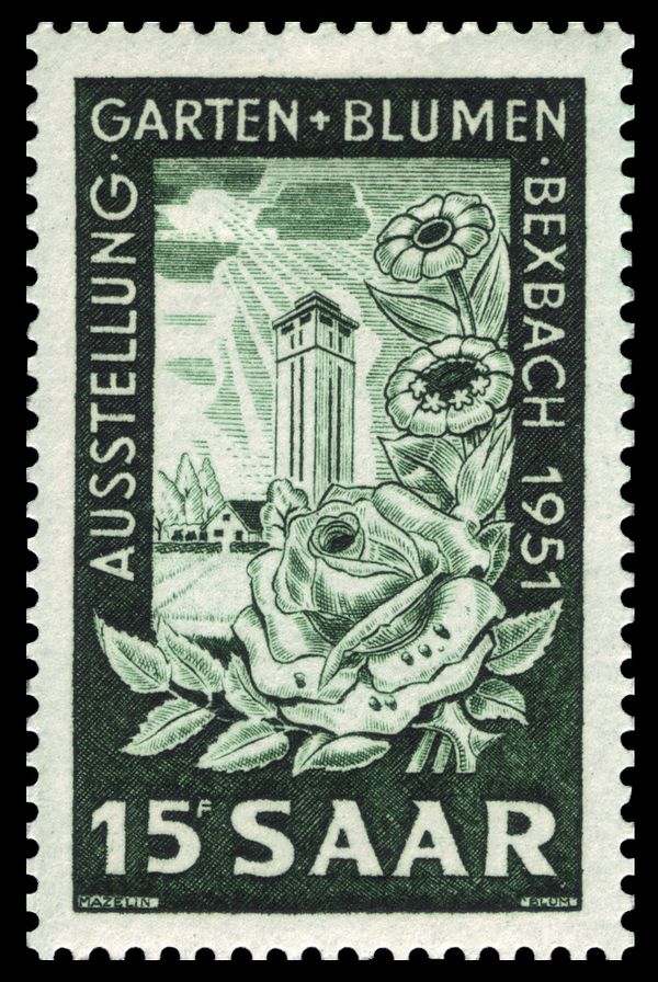Bexbach tower, flowers