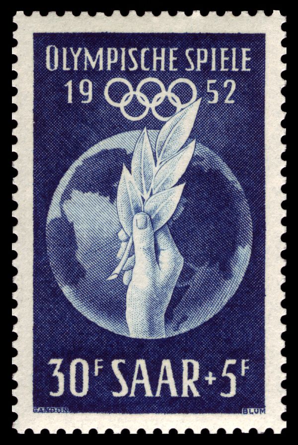 Earth, hand and laurel