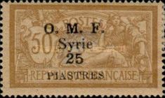 Type Merson overprinted and Syrian surcharge