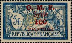Type Merson overprinted and Syrian surcharge