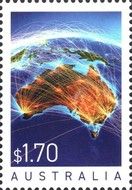 Map of Australia with Digital Interconnections