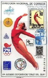 1. South American Sports Games "Southern Cross" Overprinted