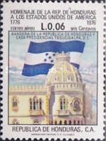 Flag of Honduras over Presidential Palace, Tegucigalpa