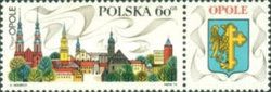 Cathedral, Piast Castle and Church Towers, Opole Label Left