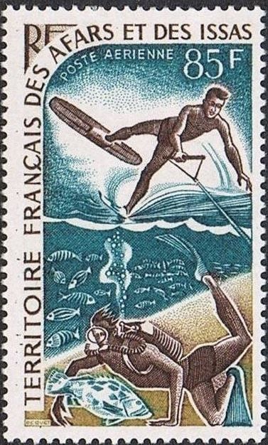 Water skier and skin diver