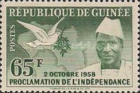 Dove, Olive Branch, map, President Sékou Touré (1922-1984)