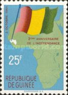 Map of Africa and national flag