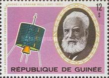 Alexander Graham Bell (1847-1922) and satellite INTELSAT I