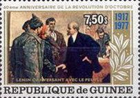 Lenin talks with the people