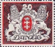 The coat of arms of Danzig with lions