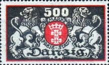 The coat of arms of Danzig with lions